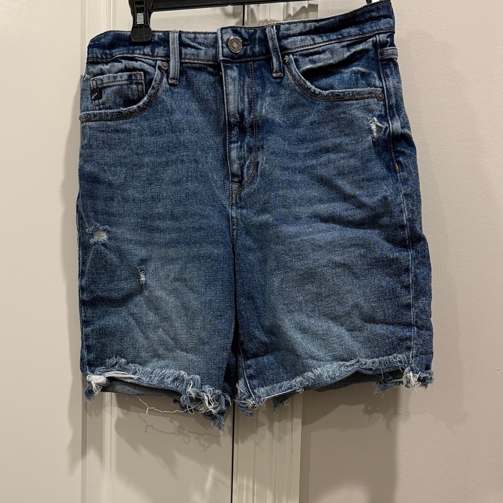 KanCan Blue Distressed Jean Shorts
